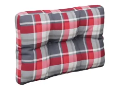 Clicnbuy Ropa De Casa-Cojín para sofá de palets tela a cuadros 60x40x12 cm Rojo