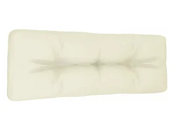 Clicnbuy Ropa De Casa-Cojín para sofá de palets tela 120x40x12 cm Crema