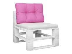 Clicnbuy Ropa De Casa-Cojín para sofá de palets tela 60x40x12 cm Rosa