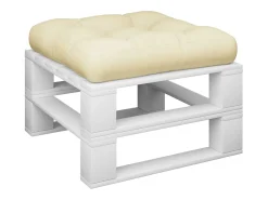Online Clicnbuy Cojín para sofá de palets tela 50x50x12 cm Crema