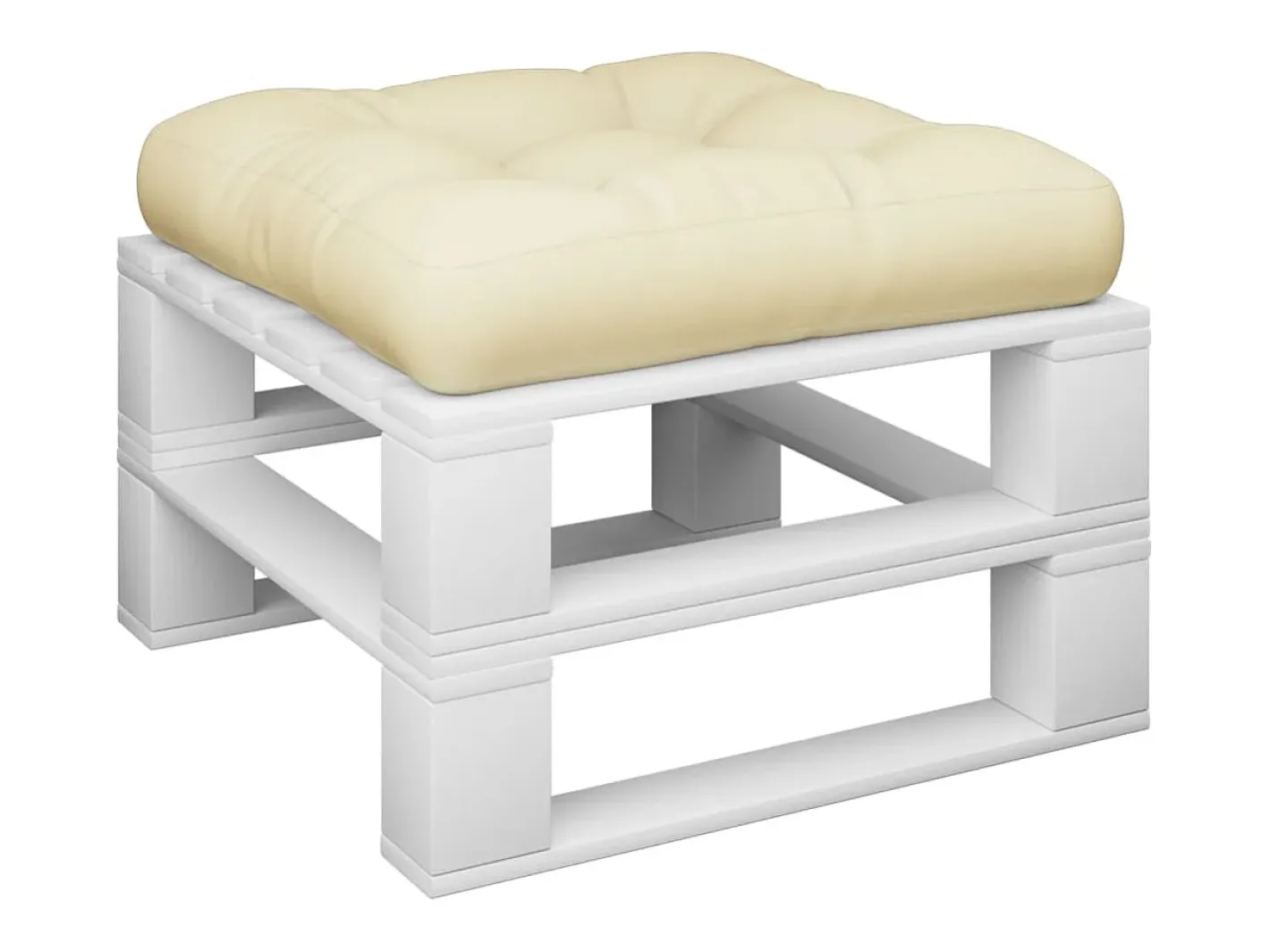 Online Clicnbuy Cojín para sofá de palets tela 50x50x12 cm Crema