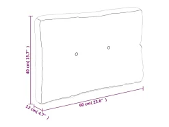 Clicnbuy Ropa De Casa-Cojín para sofá de palets tela turquesa 60x40x12 cm Azul turquesa