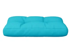 Clicnbuy Ropa De Casa-Cojín para sofá de palets tela turquesa 60x40x12 cm Azul turquesa