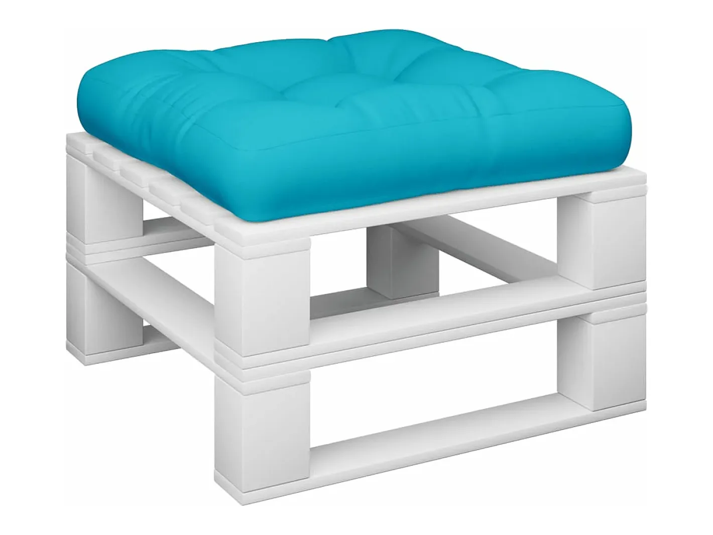 Discount Clicnbuy Cojín para sofá de palets tela turquesa 60x60x12 cm Azul turquesa