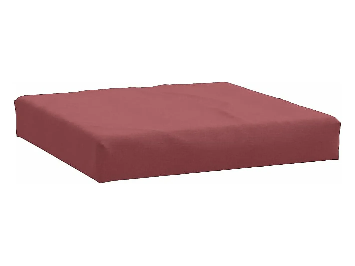 Clicnbuy Ropa De Casa-Cojín para sofá de palets tela tinto melange 60x60x10 cm Rojo