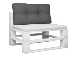 Ropa De Casa-Cojín para sofá de palets tela 80x40x12 cm ES838536 Gris antracita