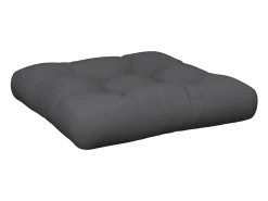 Clicnbuy Ropa De Casa-Cojín para sofá de palets tela 58x58x10 cm Gris antracita