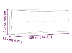 Clicnbuy Ropa De Casa-Cojín para sofá de palets tela 120x40x12 cm Gris