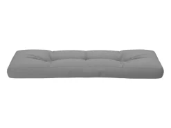 Clicnbuy Ropa De Casa-Cojín para sofá de palets tela 120x40x12 cm Gris