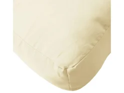 Clicnbuy Ropa De Casa-Cojín para sofá de palets tela 70x40x12 cm Crema