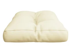 Clicnbuy Ropa De Casa-Cojín para sofá de palets tela 70x40x12 cm Crema