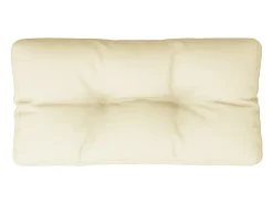 Clicnbuy Ropa De Casa-Cojín para sofá de palets tela 70x40x12 cm Crema