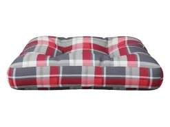 Clicnbuy Cojín para sofá de palets tela cuadros rojo 58x58x10 cm Multicolor New