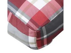Clicnbuy Cojín para sofá de palets tela cuadros rojo 58x58x10 cm Multicolor New