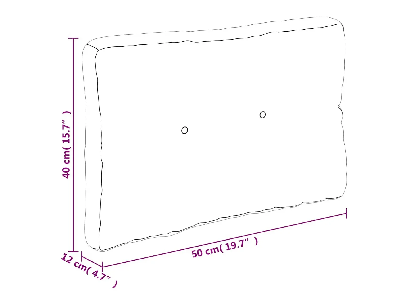 Online Clicnbuy Cojín para sofá de palets tela 50x40x12 cm Gris
