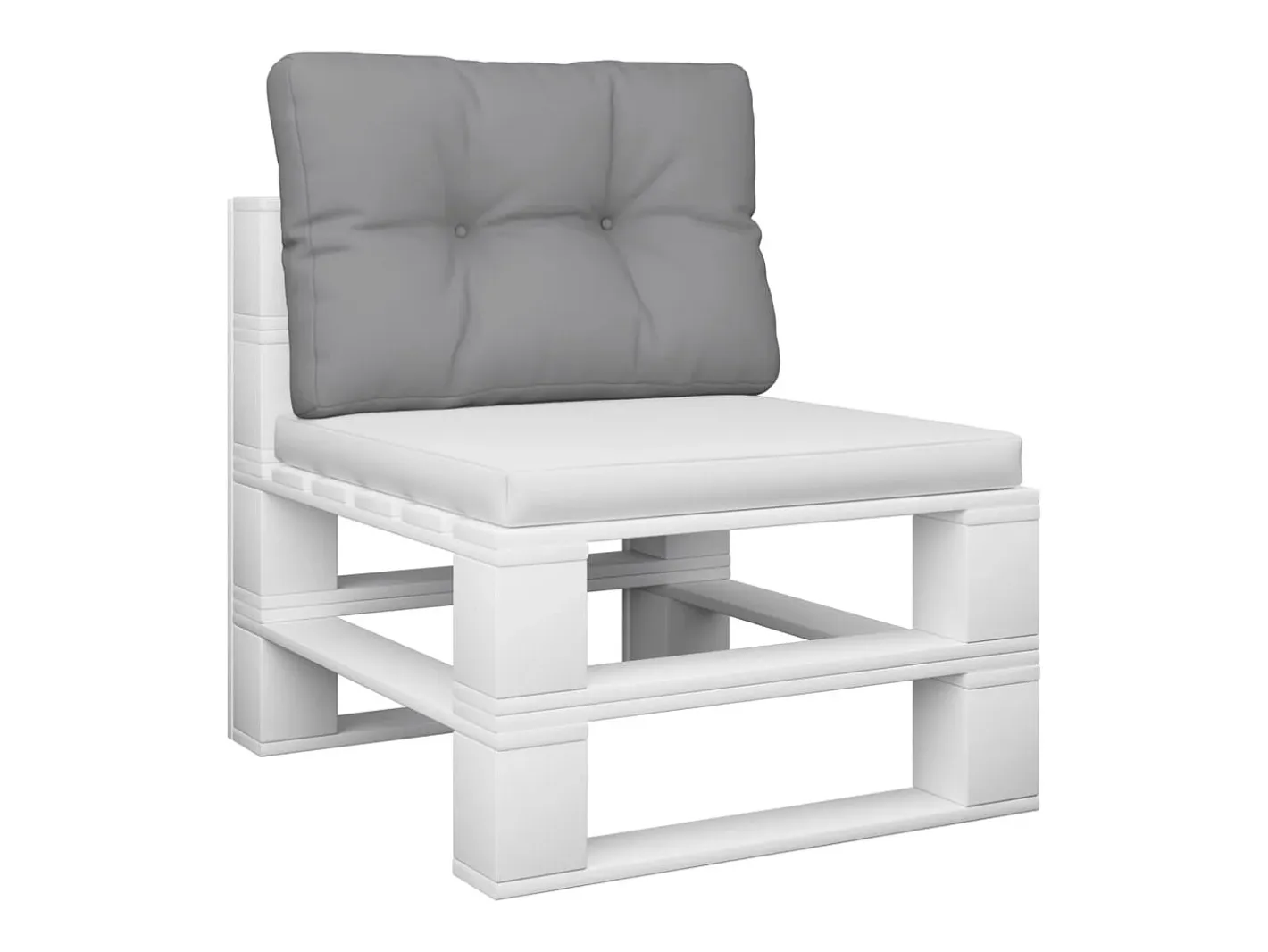 Online Clicnbuy Cojín para sofá de palets tela 50x40x12 cm Gris