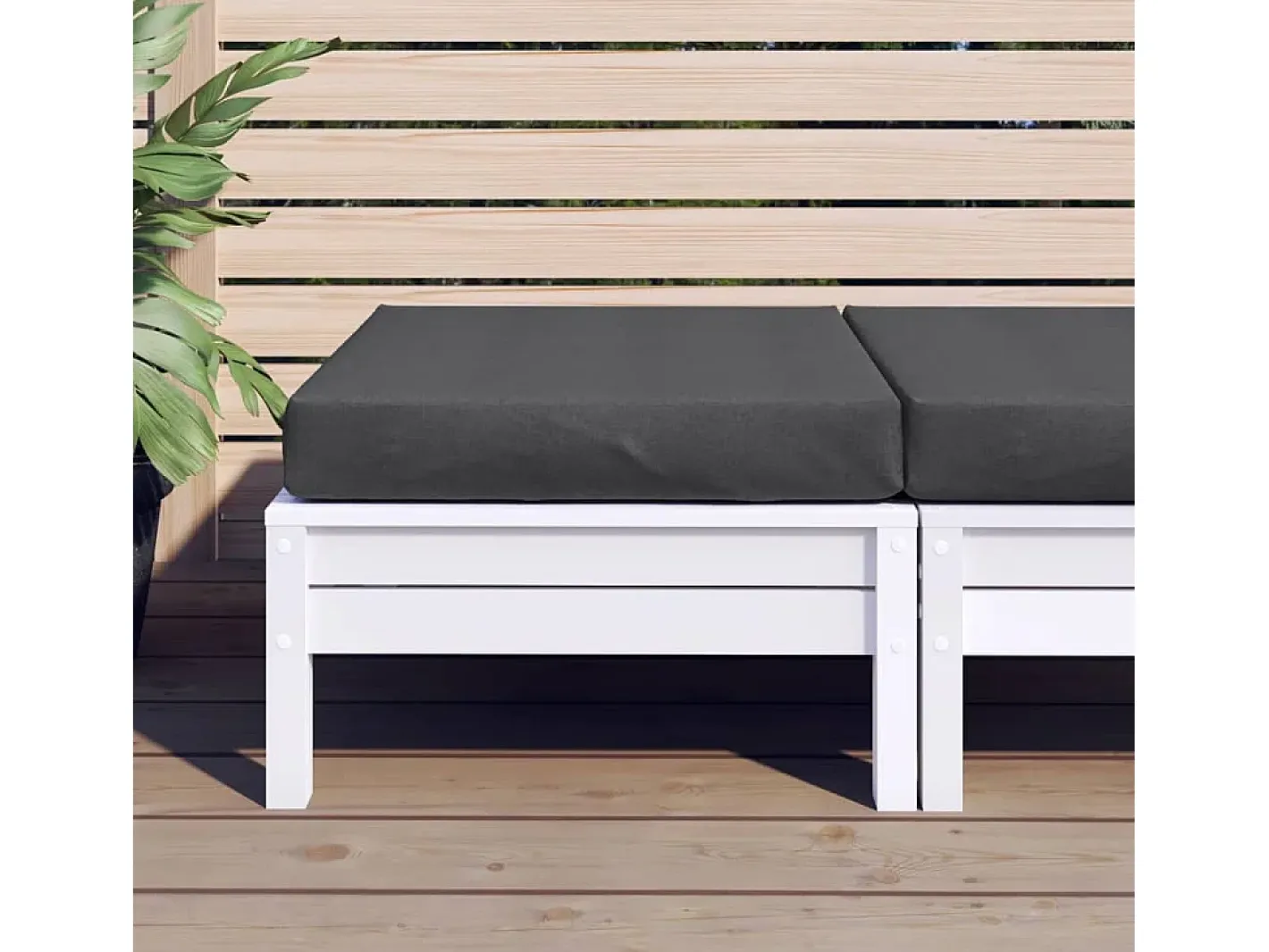 Clicnbuy Cojín para sofá palets tela melange 60x60x10 cm Gris antracita Outlet