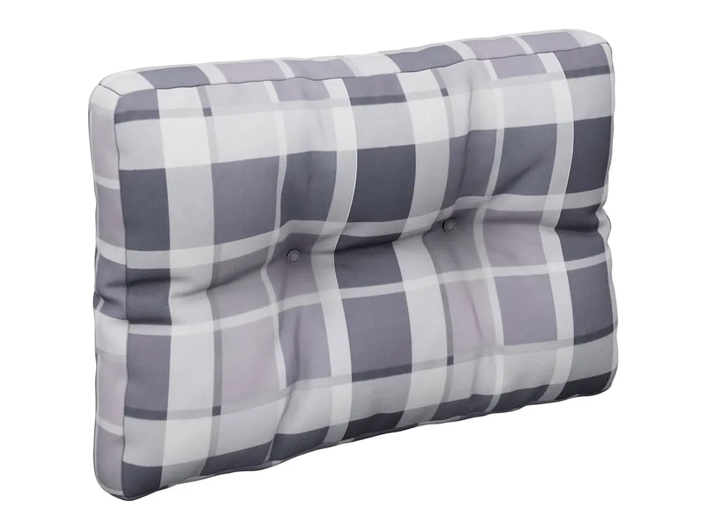 Clicnbuy Ropa De Casa-Cojín para sofá sofá de palets tela a cuadros 60x40x12 cm Gris