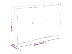 Clicnbuy Ropa De Casa-Cojín para sofá sofá de palets tela a cuadros 60x40x12 cm Gris