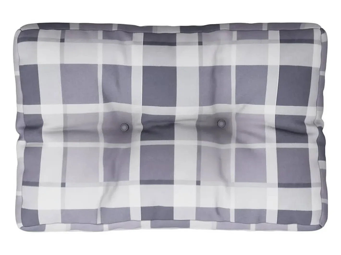 Clicnbuy Ropa De Casa-Cojín para sofá sofá de palets tela a cuadros 60x40x12 cm Gris