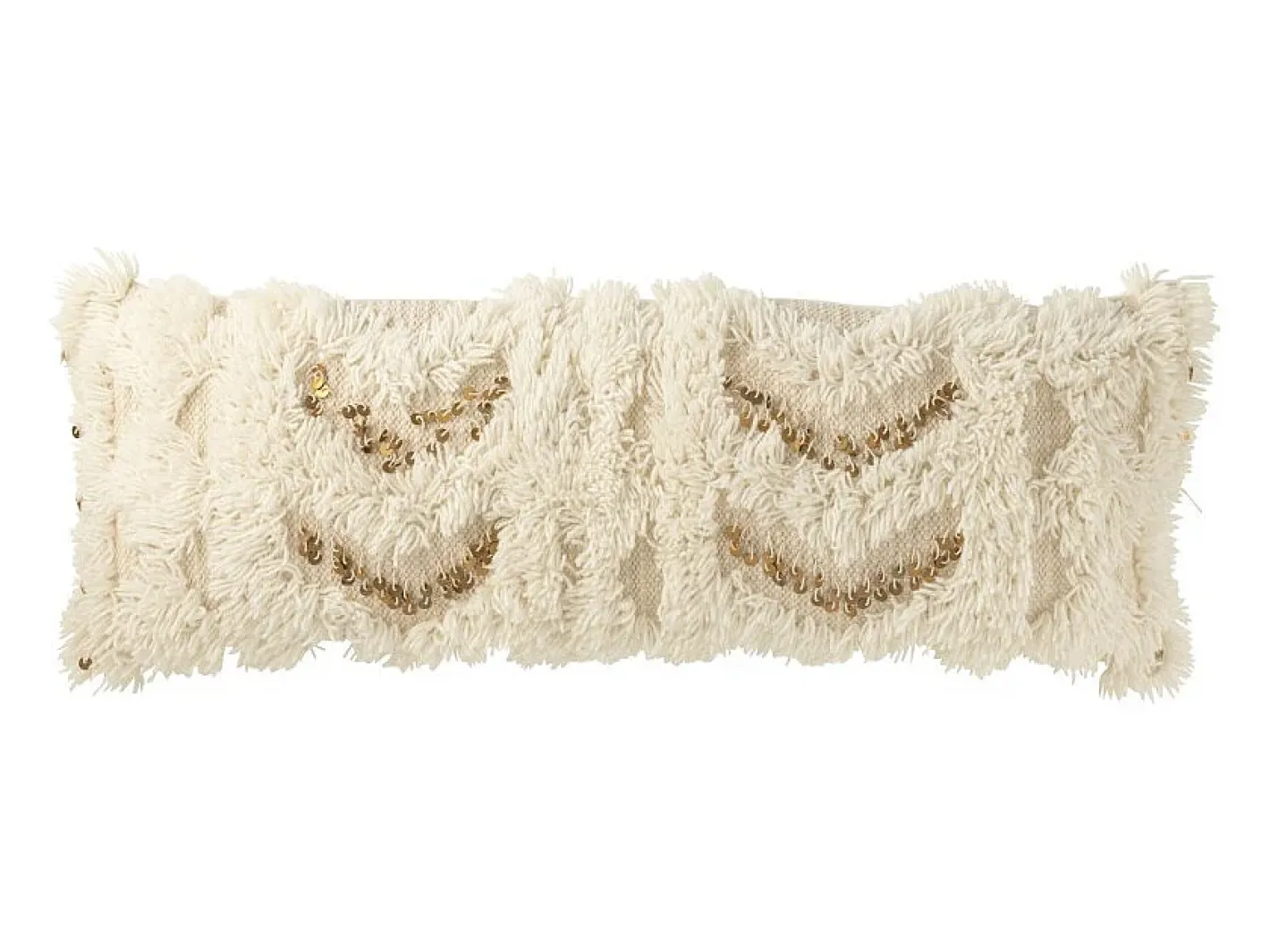 J-Line Cojín rectangular de poliéster 100x35x12 cm Beige Discount