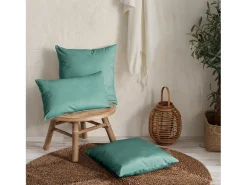 Online Cojín rectangular de terciopelo verde 50x30 cm - NAURU - SACASA Azul turquesa