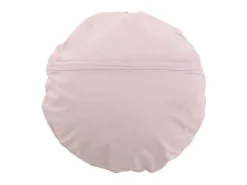 J-Line Cojín redondo con encaje de algodón morado de 39x39cm Rosa palo Outlet