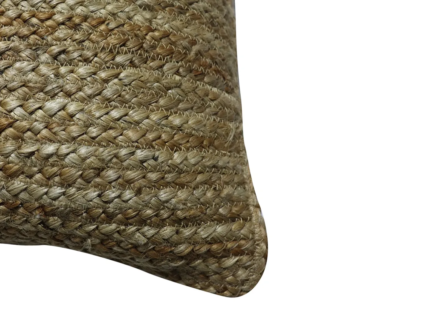 OZAIA Ropa De Casa-Cojín trenzado 100% jute - 60 x 60 cm - Natural - ZAMBAI Color natural claro