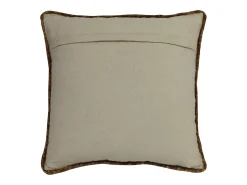 OZAIA Ropa De Casa-Cojín trenzado 100% jute - 60 x 60 cm - Natural - ZAMBAI Color natural claro