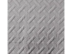 Colcha con formas geométricas cosidas 250 x 260 cm Gris claro Hot