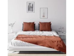 Best Soleil d'ocre Colcha 220x240 cm ADELE Azul Ladrillo Rojo