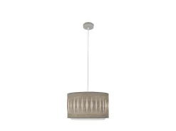 AKUNADECOR Colgante 1 Luz E27 Modelo Alexandra Niquel/madera Gris Plateado