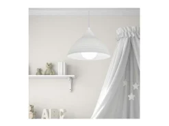 Lámpara Suspendida-Colgante acabado modelo Milo 33/100 cm(alto) 25 cm(ancho)25 cm(fondo Blanco