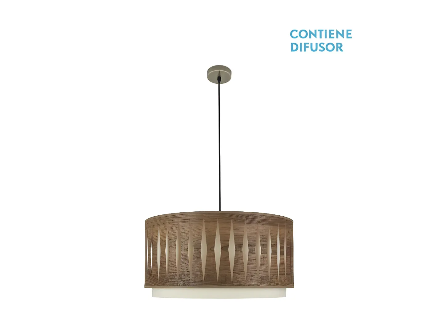 Clearance AKUNADECOR Colgante Alexandra Cuero/madera Oscura Regulable Dorado