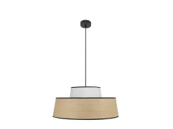 AKUNADECOR Lámpara Suspendida-Colgante Blanco/natural Modelo Jia De 1luz Negro