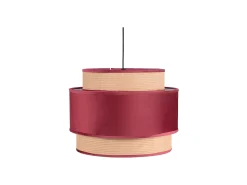 AKUNADECOR Colgante De 1 Luz Con 3 Pantallas Adriano Vino Rojo Clearance