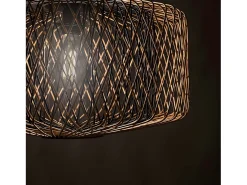 AKUNADECOR Lámpara Suspendida-Colgante De Bambú Natural Modelo Bamboo Beige