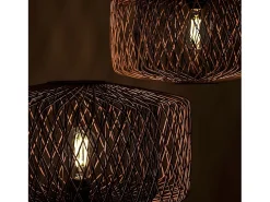 AKUNADECOR Lámpara Suspendida-Colgante De Bambú Natural Modelo Bamboo Beige