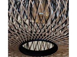 AKUNADECOR Colgante De Formato Redondo Modelo Bamboo De Bambú Beige Sale