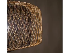 AKUNADECOR Colgante De Formato Redondo Modelo Bamboo De Bambú Beige Sale