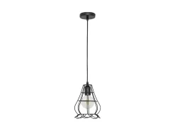 AKUNADECOR Colgante De Metal Rustico Herraje 1 Luz Marron De Marru00f3n Sale