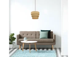 AKUNADECOR Lámpara Suspendida-Colgante De Pantallatriple Modelo Smile Marron Marru00f3n