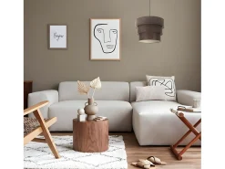 AKUNADECOR Lámpara Suspendida-Colgante De Triple Pantalla Modelo Smile Marron Marru00f3n