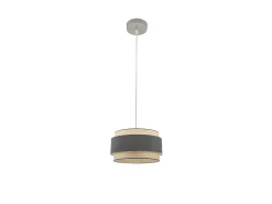 AKUNADECOR Colgante De Una Luz Con Pantalla Kandy Natural/gris Plateado Best