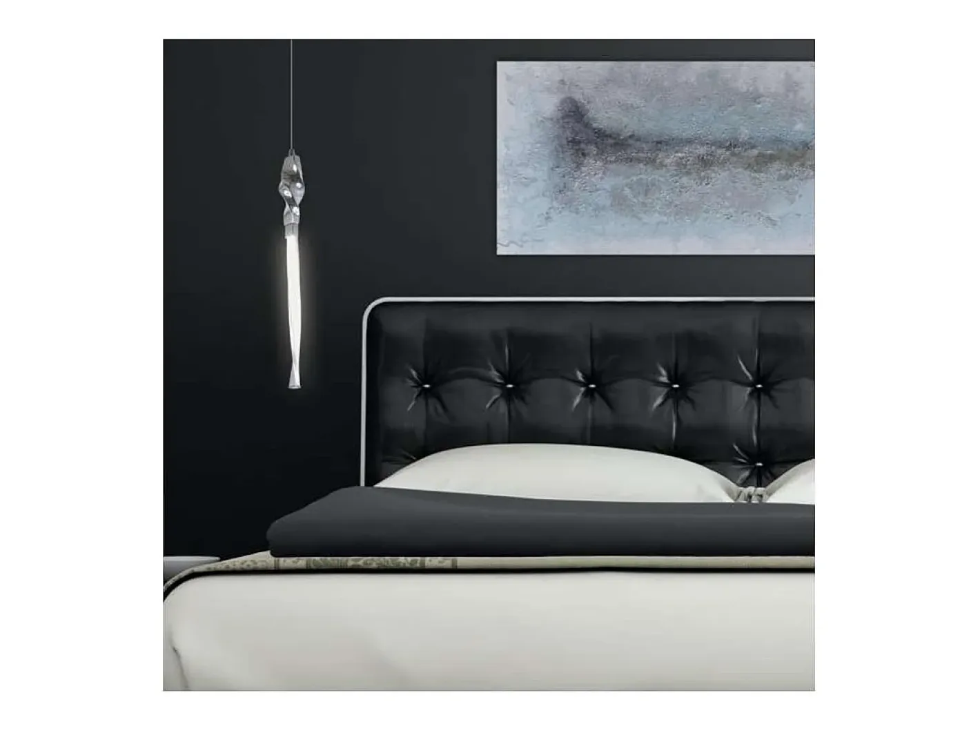 Colgante led cromo modelo Mar 51 cm (alto)12 cm(ancho)12 cm(fondo) Gris Online