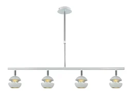 AKUNADECOR Colgante Lineal De Cuatro Luces Beethoven /plata Blanco Sale