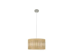 AKUNADECOR Colgante Madera Clara/niquel Modelo Alexandra Plateado Sale