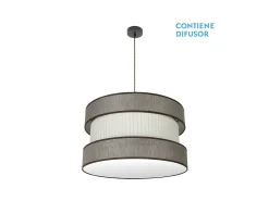 AKUNADECOR Lámpara Suspendida-Colgante Marron Modelo Home 3luces Marron-beis Marru00f3n