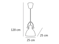 Discount Colgante modelo Aliso acabado 120 cm(alto)25 cm(ancho)25 cm(largo) Gris
