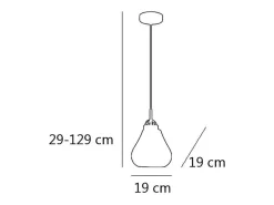 Lámpara Suspendida-Colgante modelo Jairo acabado niquel satinado 29 cm(alto) 19 cm(ancho) 19 cm(fondo Gris